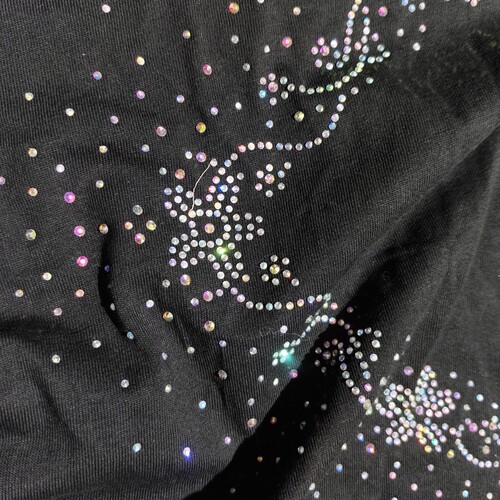 Heat transfer diamond pattern collar transfer T-shirt sweaters long-sleeved wool sweaters collar decoration water diamond DIY trendy