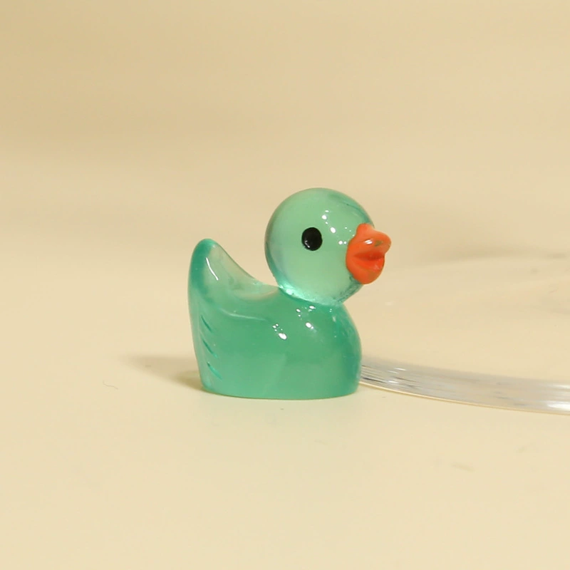 Miniature duck accessory, handmade minifigure prop for micro landscapes, solid & glow colors