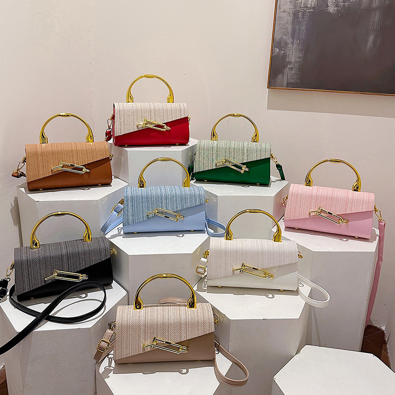 Cross-Border High-End Handbag for Women 2026 New Foreign Trade Model Light Luxury Patchwork Versatile Shoulder Bag Crossbody Bag