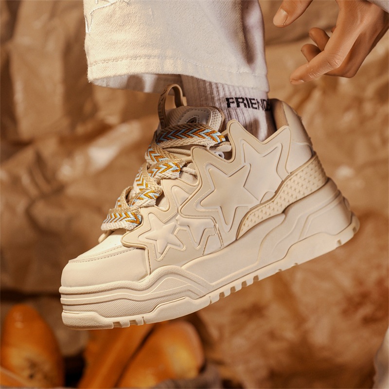 Zapatos de pan de crema de otoño de alta calle nuevos zapatos de pareja de tendencia Zhongguo tide star, zapatos de skate para hombres