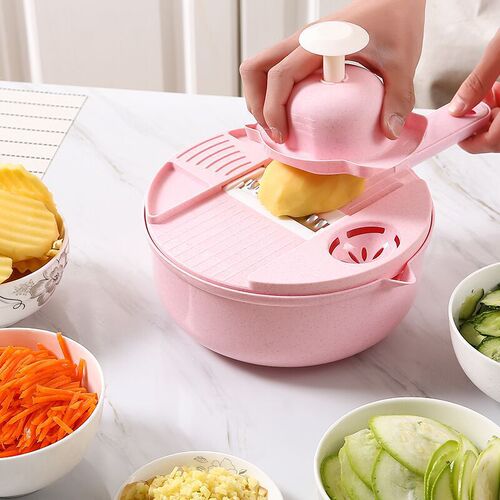 Kitchen multifunctional nine-in-one vegetable cutter kitchen utensils 12-piece set grater potato radish shredder