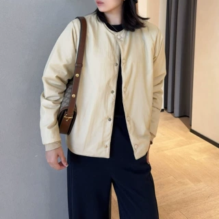 预售泡芙感轻盈温暖桑蚕丝羊毛新短款棉服外套女2026春秋