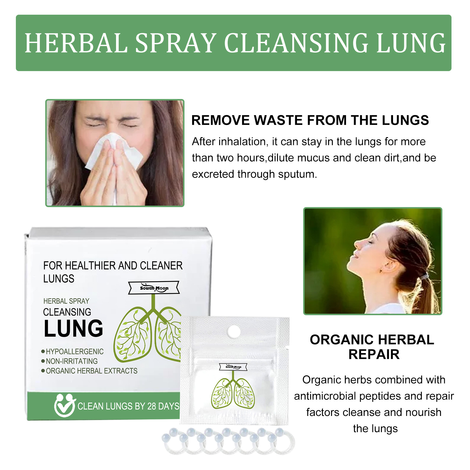 South Moon Anello per il naso a base di erbe per la riparazione del naso Schiarimento del naso Riparazione lenitiva Fastidio al naso Pulizia nasale Cura del corpo_voghion.com