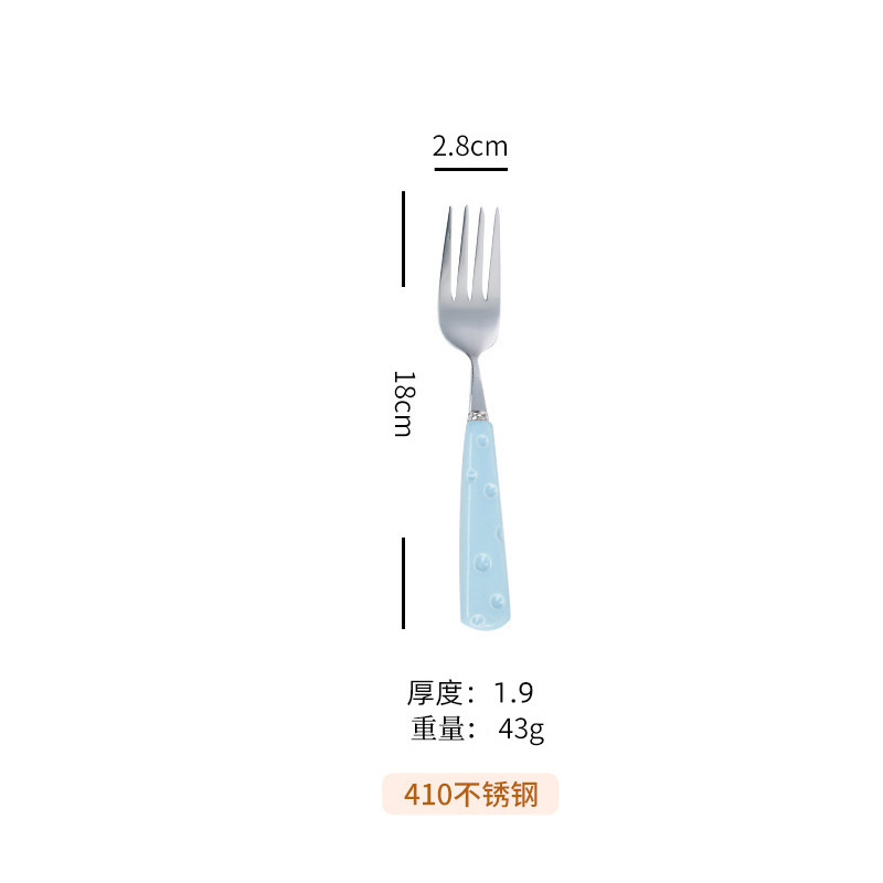 304ステンレスナイフフォークスプーン4点セット高颜値チーズ柄洋食食器家庭用ステーキナイフフォークデザートスプーン|undefined