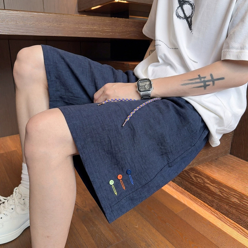 Summer Thin Ice Silk Shorts for Men, Teenagers, Middle and High School Students, Casual Quick-Dry Five-Point Sports Pants