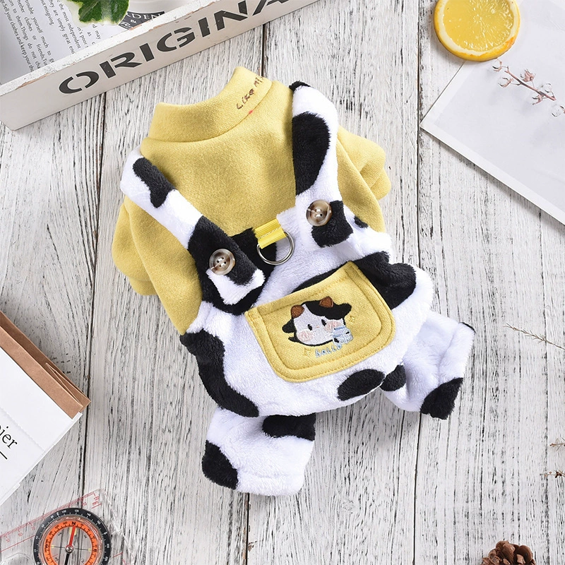 Новый продукт превращается в коров нагузные брюки, чтобы утолщить осень и зима милая мода теплая маленькая собака, кошка, домашняя одежда