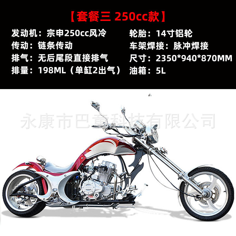 Brand New American Motorcycle, Harley Prince, Single-Cylinder Fuel Engine, Adult Motorcycle, Retro Motorcycle