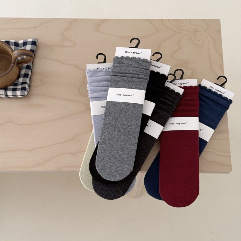 nayean20262 thickened two-thread yarn autumn and winter Nanye socks, solid color women's mid-calf socks, slouch socks for women nayean20262 thickened two-thread yarn autumn and winter Nanye socks, solid color women's mid-calf socks, slouch socks for women