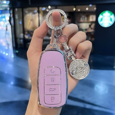 Car key bag – Mengda Shell - model-c-purple-key-cover-diamond-car-logo