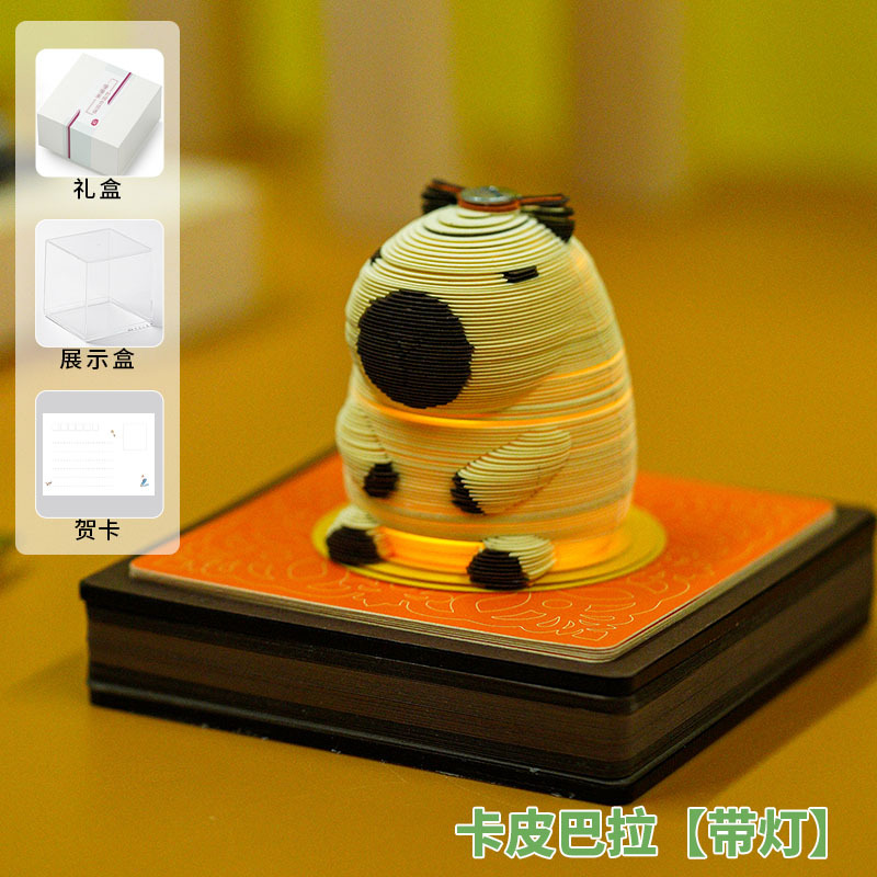 Notas adhesivas 3D emergentes con diseño de mascotas adorables y modernas, escultura de papel, arte desprendible, creativas, de alto valor, con dibujos animados encantadores.