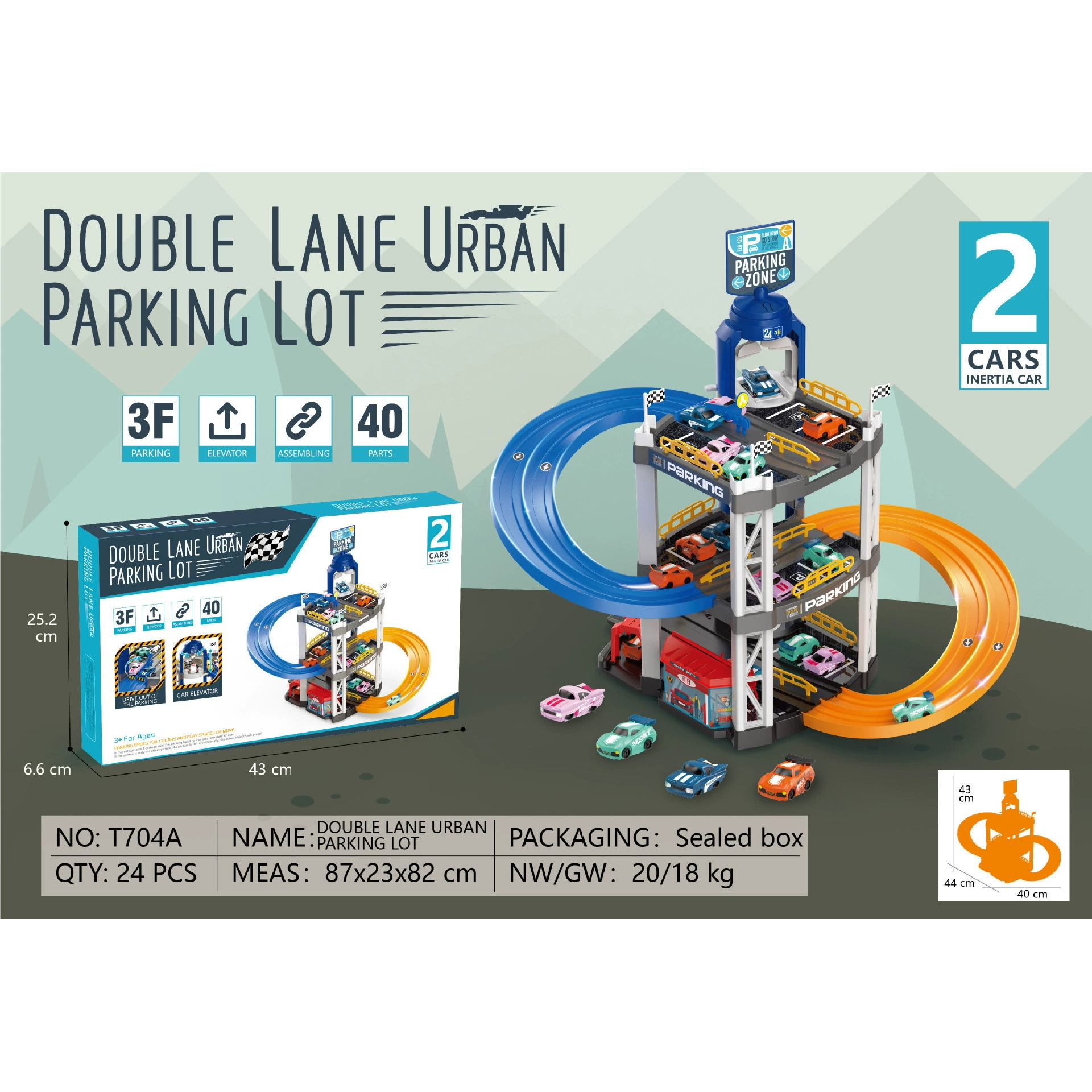 Parking, constructor railed for boys, toy, Aliexpress, DIY, training