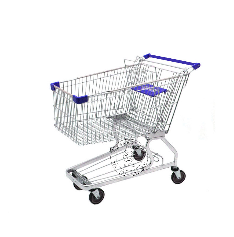 スーパー二重ショッピングカートスーパー金属平管倉庫理品回転二重ドイツ式手押し車|undefined