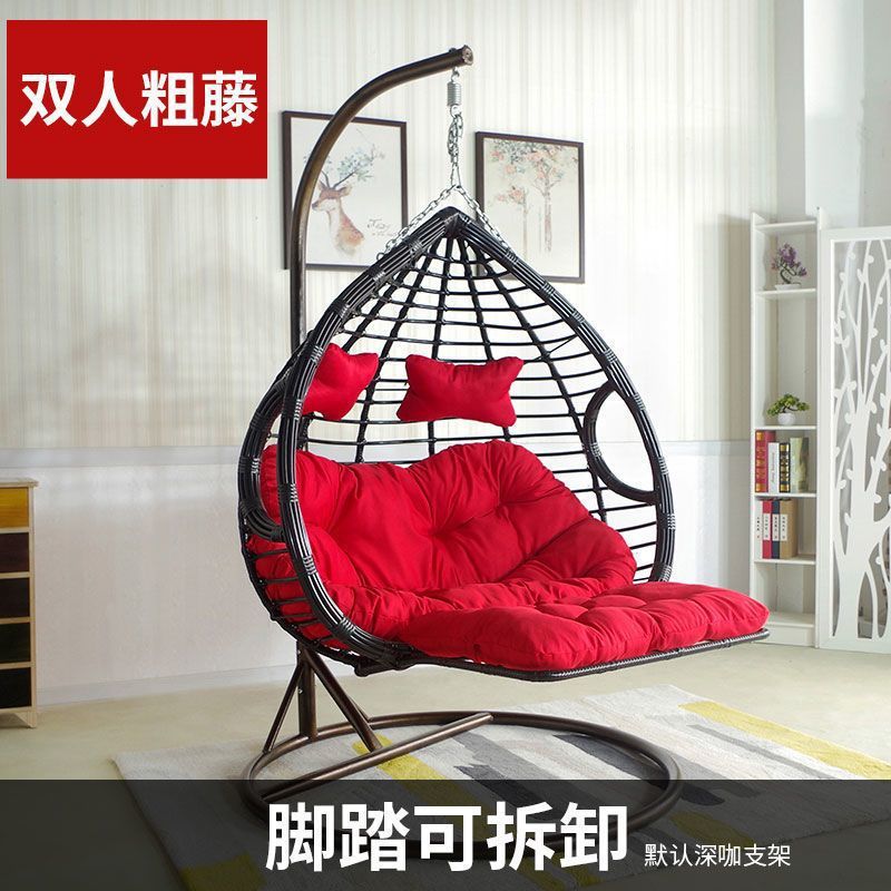 Romántica cesta de caña silla de cama cama de cuna balcón swing silla de mecedora de adultos al aire libre silla de perezoso interior nido de pájaros