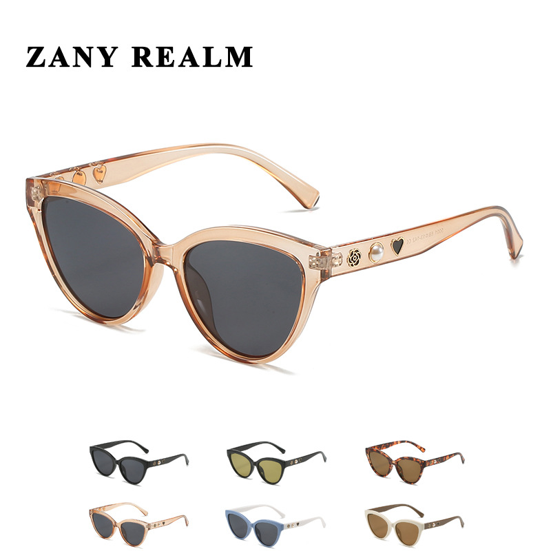 Nuevo ojo de gato retro en línea gafas de sol de la celebridad exquisito Chanel perla Camelia anti-azul gafas de luz fabricante en stock 5001