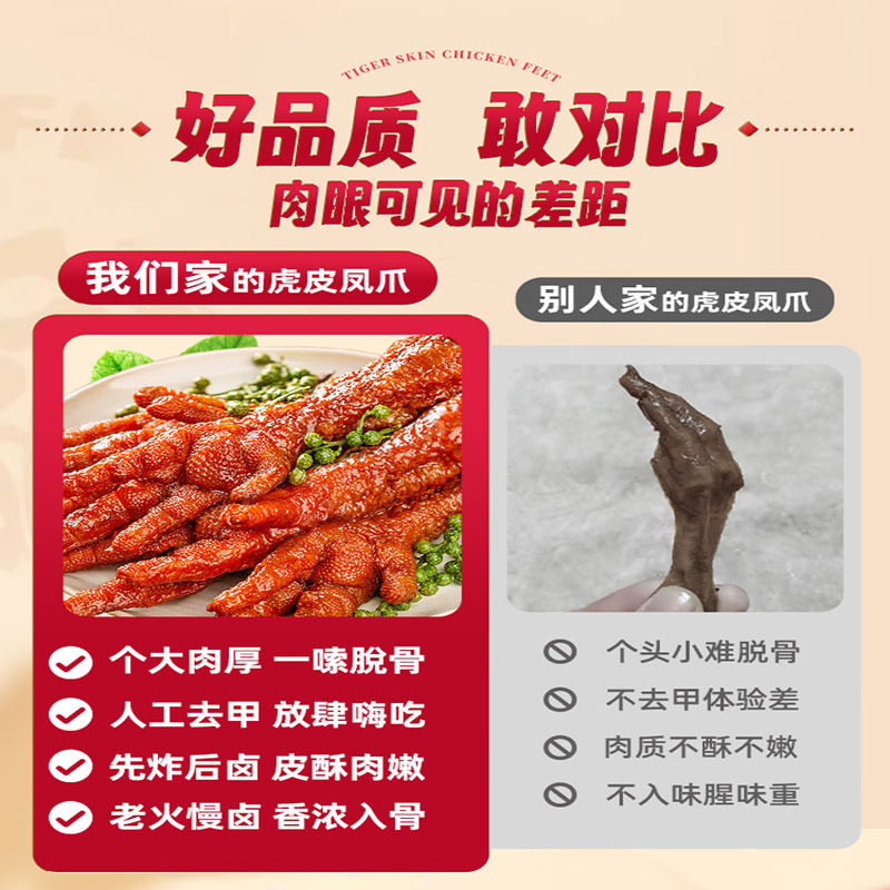 虎皮鳳爪ハロゲン味熟肉食香辛鶏爪下酒夜食速食レジャー食いしん坊間食卸売り