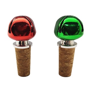 Colorful Christmas bell Cork red wine stopper bell shape red wine cork preservation stopper factory direct wine stopper