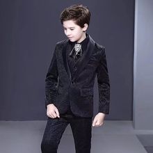 儿童西装套装男童礼服英伦风亮丝小主持人走秀西服钢琴演出服正装