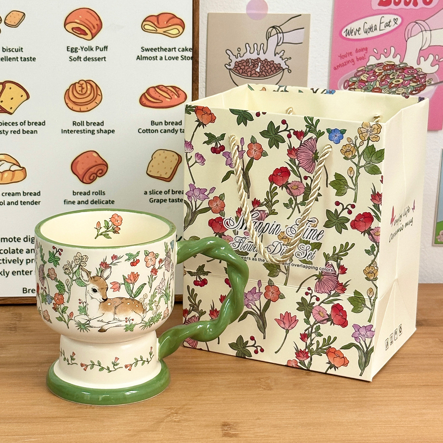 Tazas de cerámica con cucharas lindas copas de regalo de cumpleaños tazas de agua para niñas tazas de café de pareja de alto valor