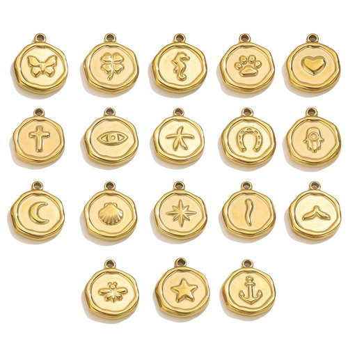 Eurasian stainless steel DIY jewelry accessories butterfly heart cross pendant bracelet necklace earrings set