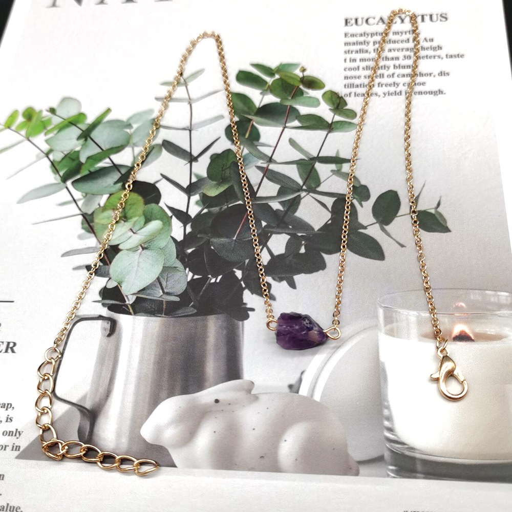 Fashion Geometric Agate Plating Natural Stone Necklace 1 Piece