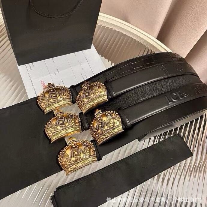 DG家新款腰带美杜莎人头迷宫复古欧美风黄铜材质皮带欧美风男裤带