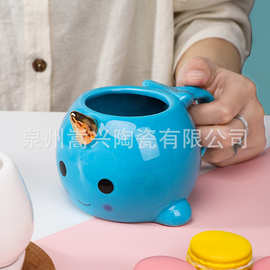 定制创意ins韩式可爱独角兽陶瓷水杯卡通动物个性创意潮流咖啡杯