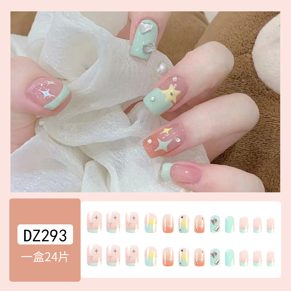 Ventas transfronterizas calientes frescas de diámetro de manicuras macarón color elegante parche de uñas ambiente suave para usar uñas image 7