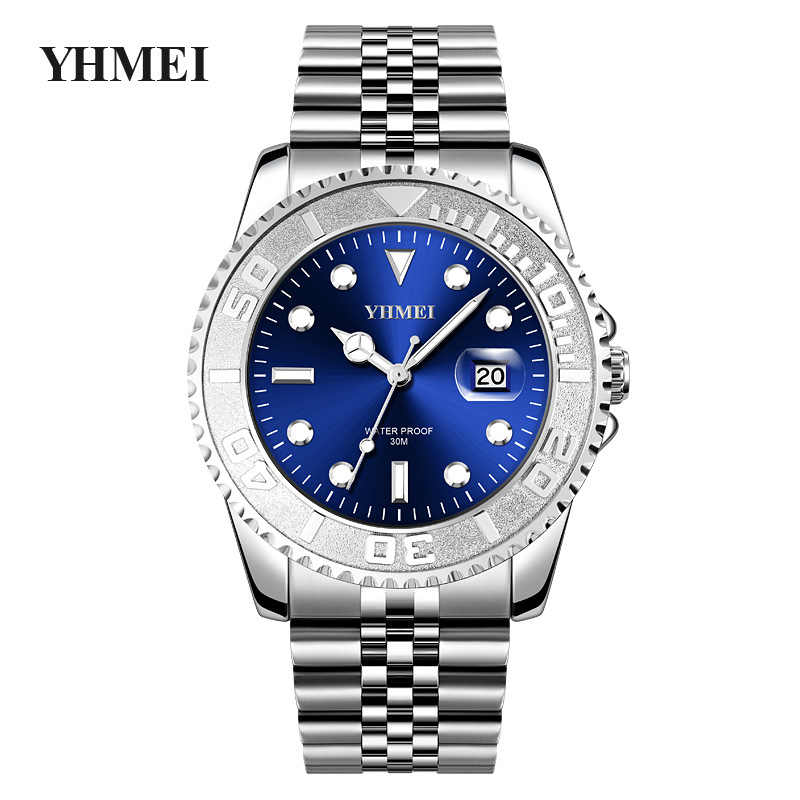 2023 Nuovo orologio di vendita caldo Orologio da uomo con cinturino in acciaio massiccio di lusso Orologio da uomo con cassa girevole Anello esterno Orologio al quarzo_voghion.com