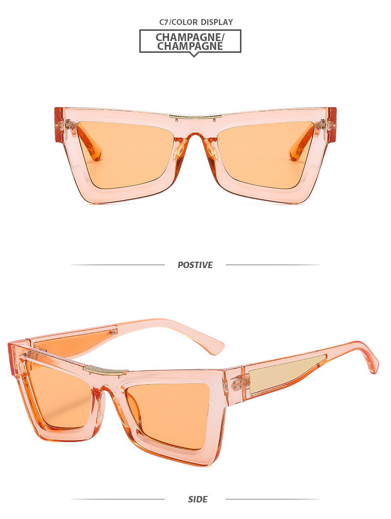 Square Pattern Women's Gender Elegant, Basic Style Elegant Basic Square Ac UV400 Protection Square Full Frame Men's Sunglasses
