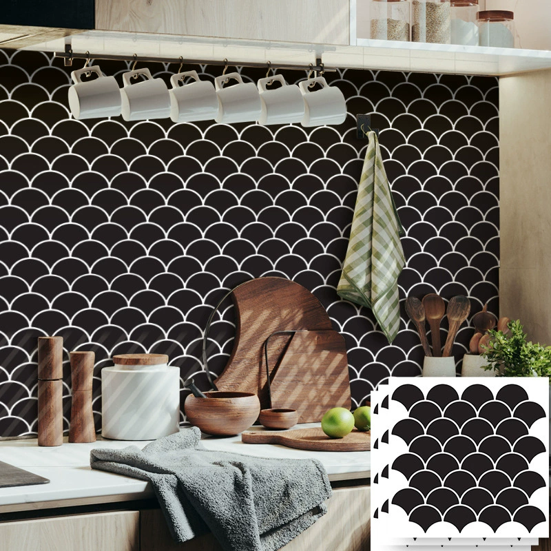 Трансграничные 3D стерео клейкие наклейки на стену для кухни, ванной комнаты, фоновые украшения стен, ремонтные наклейки, водонепроницаемые и влагостойкие, оптовая продажа