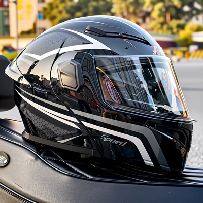 New Universal Winter Flip-Up Motorcycle Helmet for Men and Women, All-Season Warm Full-Face Safety Helmet for Electric Vehicles (Motosiklet kaskı (dəbilqə)) - ruiying-black-3cdot-dual-certification-face-helmet-comes-with-anti-fog-agent-one-size-fits-all