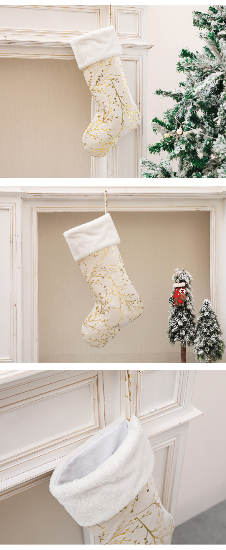 2个花枝纹树裙袜子_09