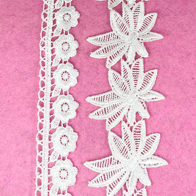 现货水溶刺绣花个白色 手工家纺辅料领口窗帘童装发饰 厂家直发