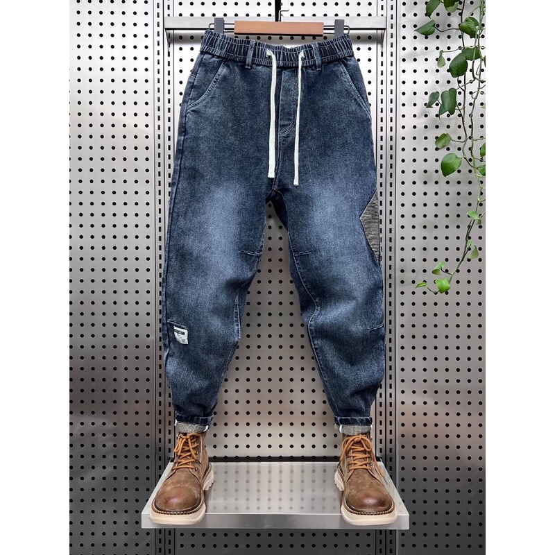 Men's 2026 Autumn New Jeans American High Street Style Harem Straight-Leg Pants Loose Casual Tapered Carrot Pants