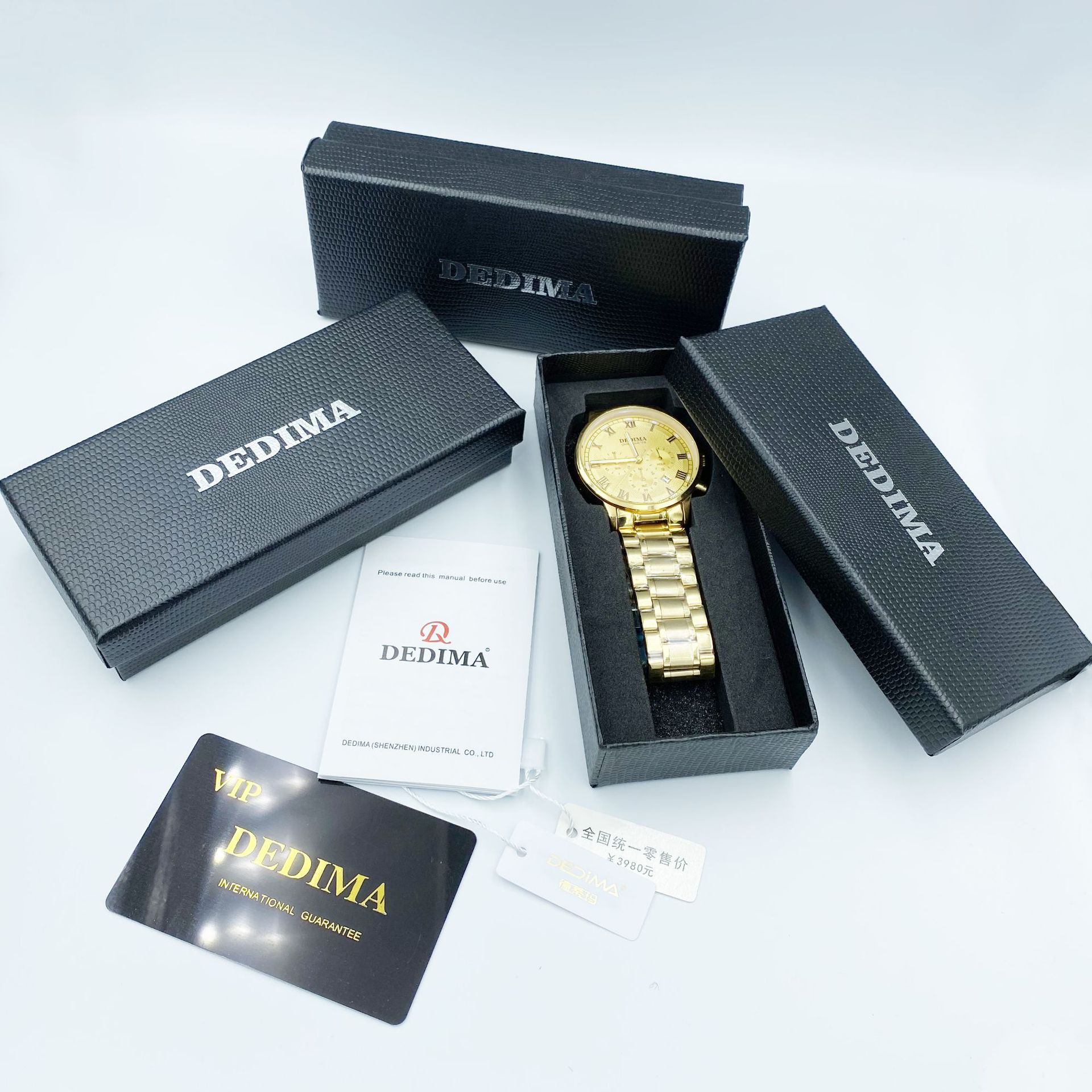 2021高档蛇皮纹荔枝纹仿皮EV手表包装盒加厚加超硬工厂现货直供|ru