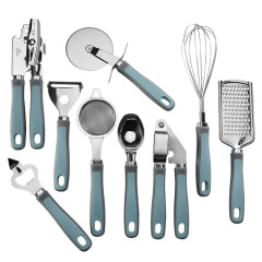 プラスチックハンドルステンレスキッチンガジェットセット家庭用台所用品9点セット雑品セットピザホイールナイフ