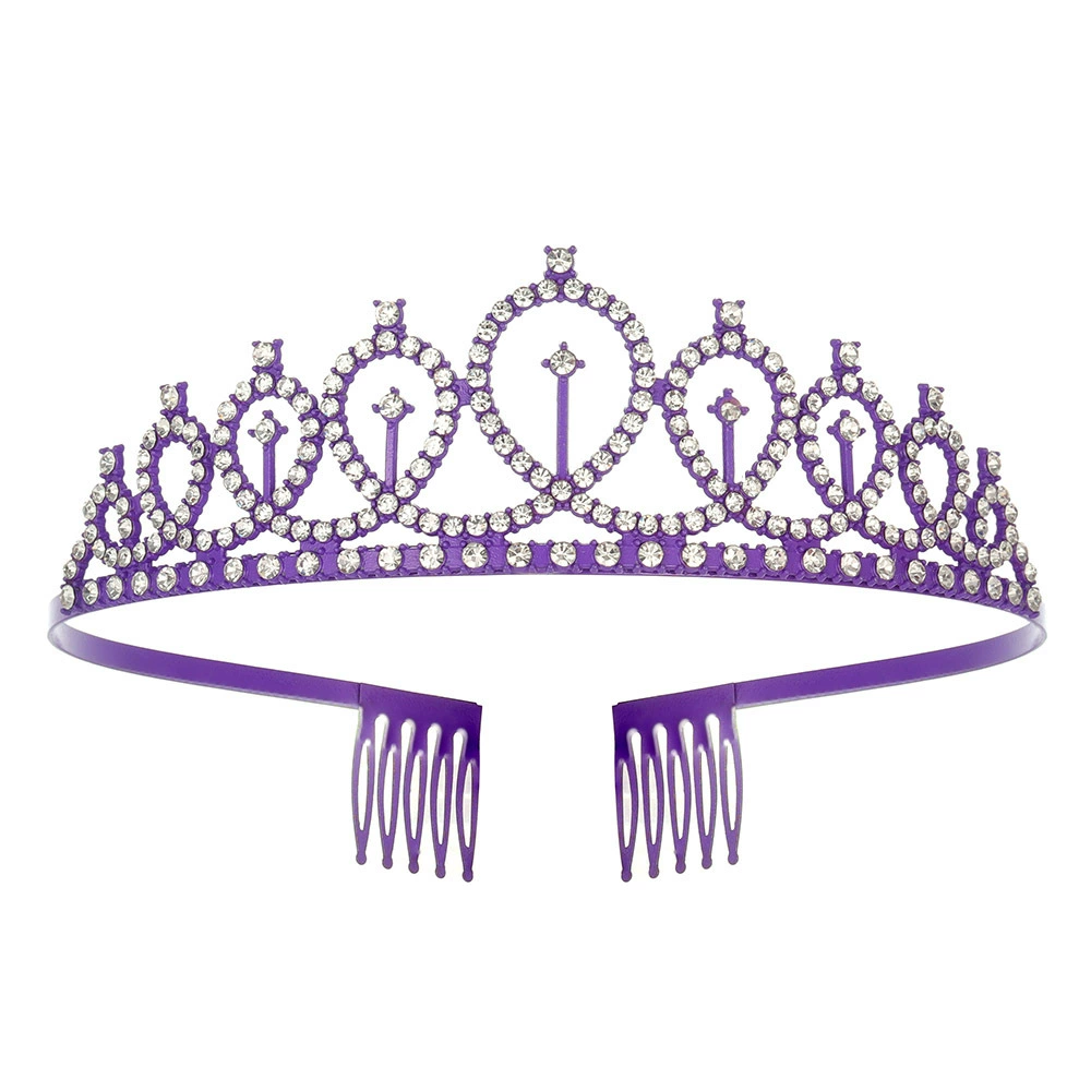 Диадема-ободок набор с кристаллами и лентой "Birthday Queen", комфортная подарочная принадлежность