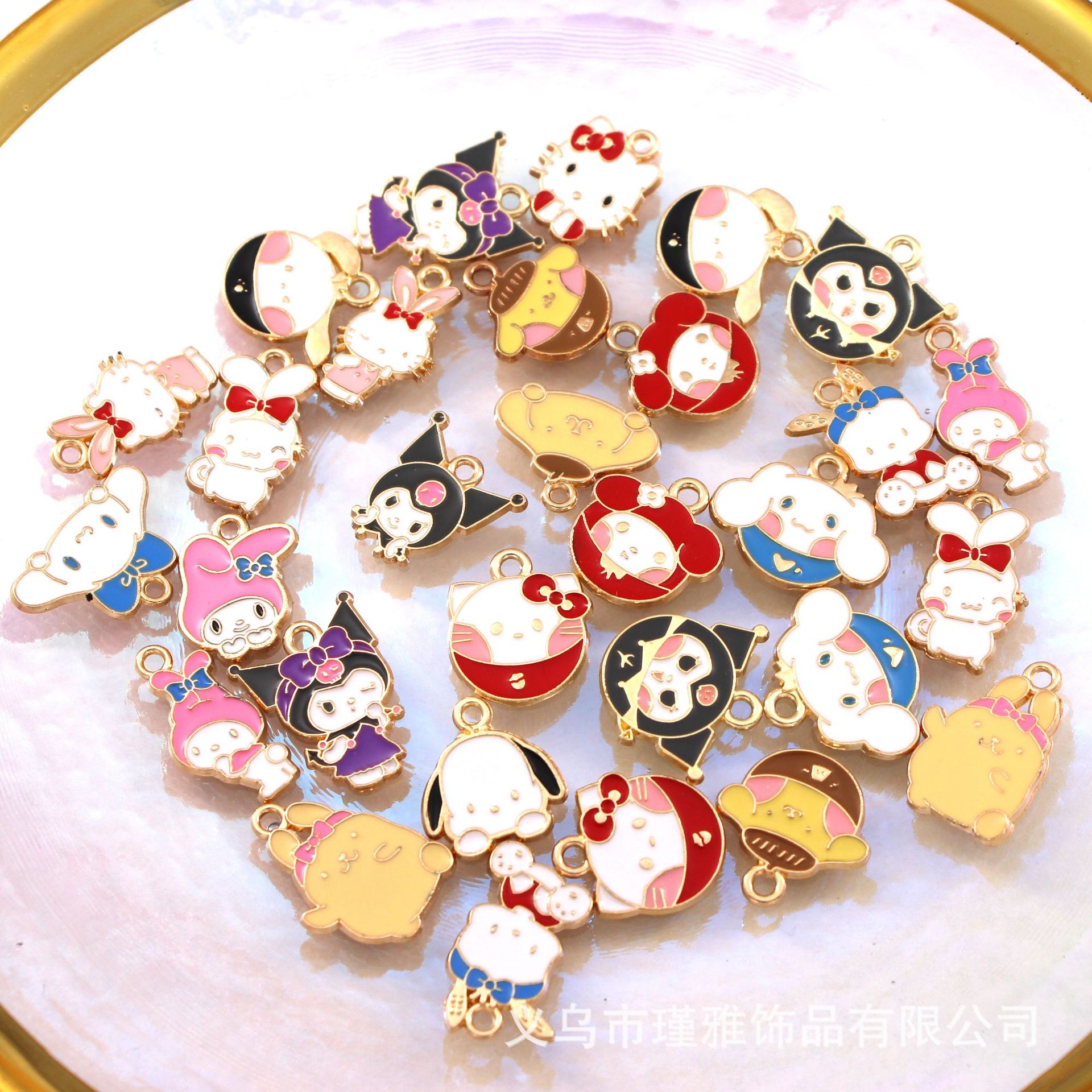 DIY 보석 합금 사랑 만화 개 kulomi 고양이 개 목걸이 팔찌 액세서리 귀여운 키 체인