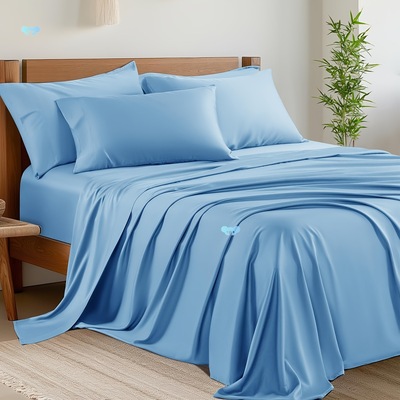 6pcs Bed Sheet Sets Blend Rayon Derived From Bamboo mattress