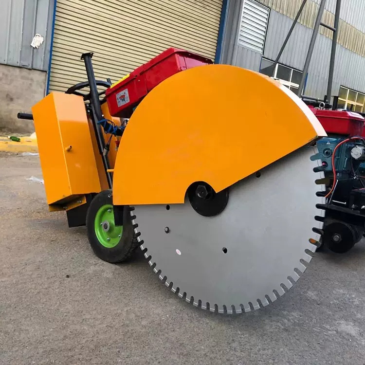 手推式马路切割机路面切割机设备电动路面混凝土切割机马路切割机
