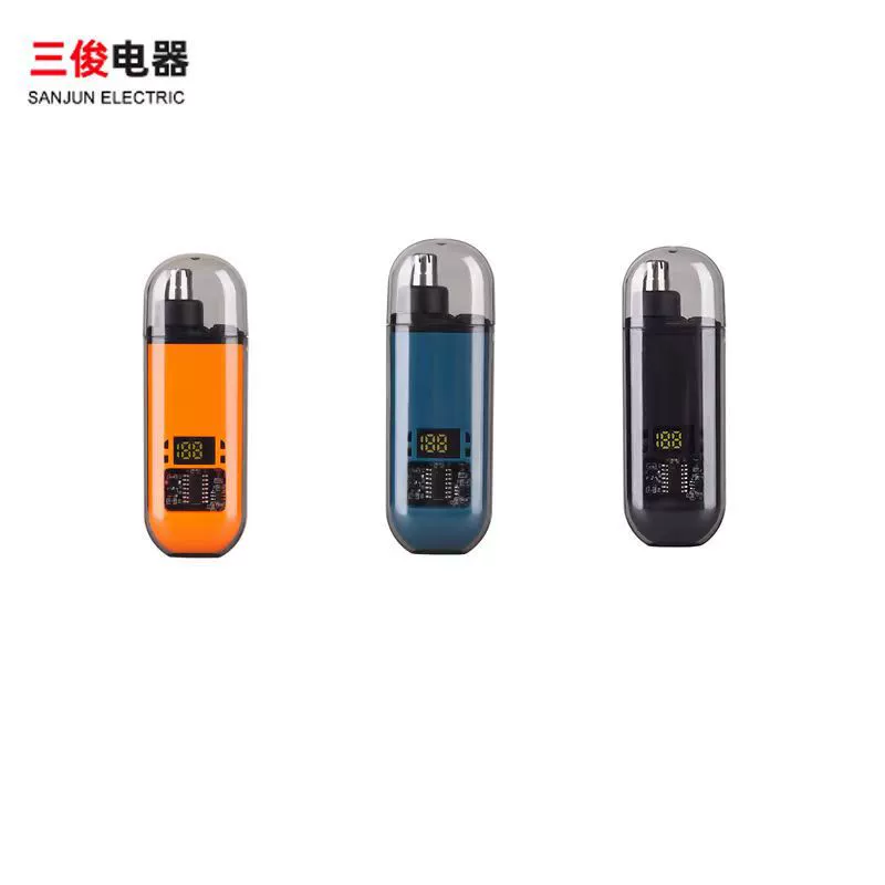 Электрический триммер для волос в носу, компактный и портативный, цифровой дисплей, перезаряжаемое лезвие, съемное и моющееся средство для чистки волос в носу.