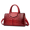 Shoulder bag, fashionable capacious advanced one-shoulder bag, 2022 collection, crocodile print, high-end