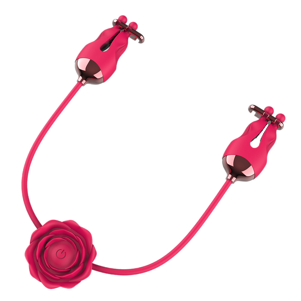 Nuovo massaggiatore per capezzoli in silicone a forma di rosa, massaggiatore per capezzoli, massaggiatore per capezzoli, ciondolo sexy_voghion.com