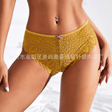 Сексуальные кружевные трусы с бантиком, средняя посадка, кружевное платье, Amazon