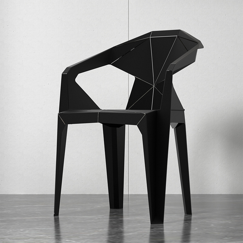 [블랙] 두꺼워진 등받이 의자 [높이 45cm]