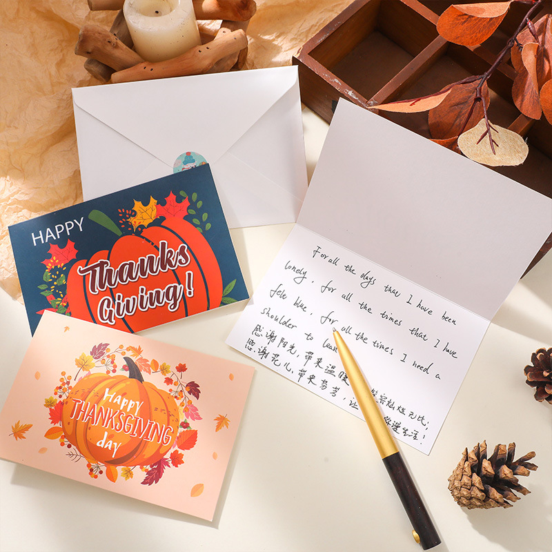 Thanksgiving Cute Cartoon Letter Paper Card display picture 3