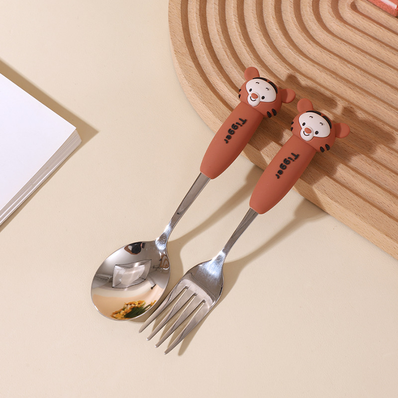 Disney cucharas de acero inoxidable cucharas portátiles cucharas de dibujos animados cucharas para niños cucharas de sopa caseras