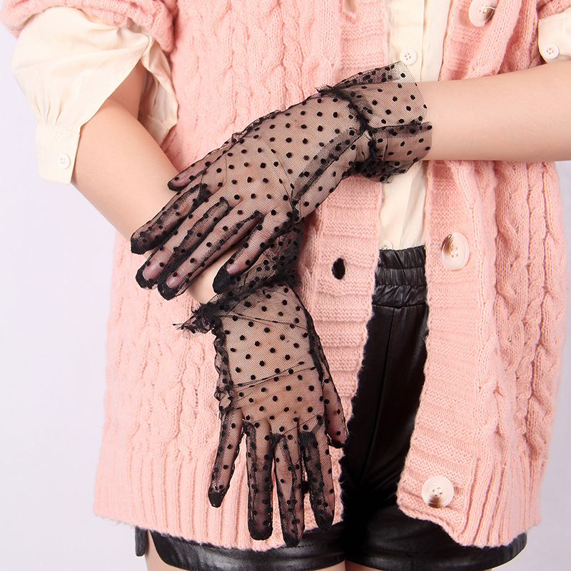 Xiyin para guantes cortos de encaje guantes de etiqueta de baile guantes de bodas guantes de vestido de noche al por mayor