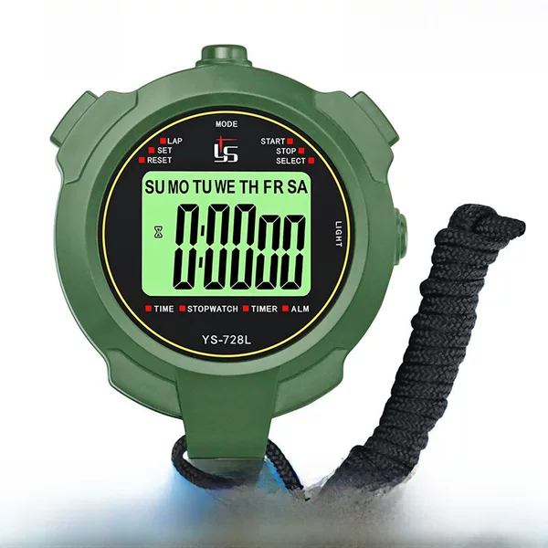 Stopwatch timer training sports fitness coach running sports referee can shut down can be silent luminous code table