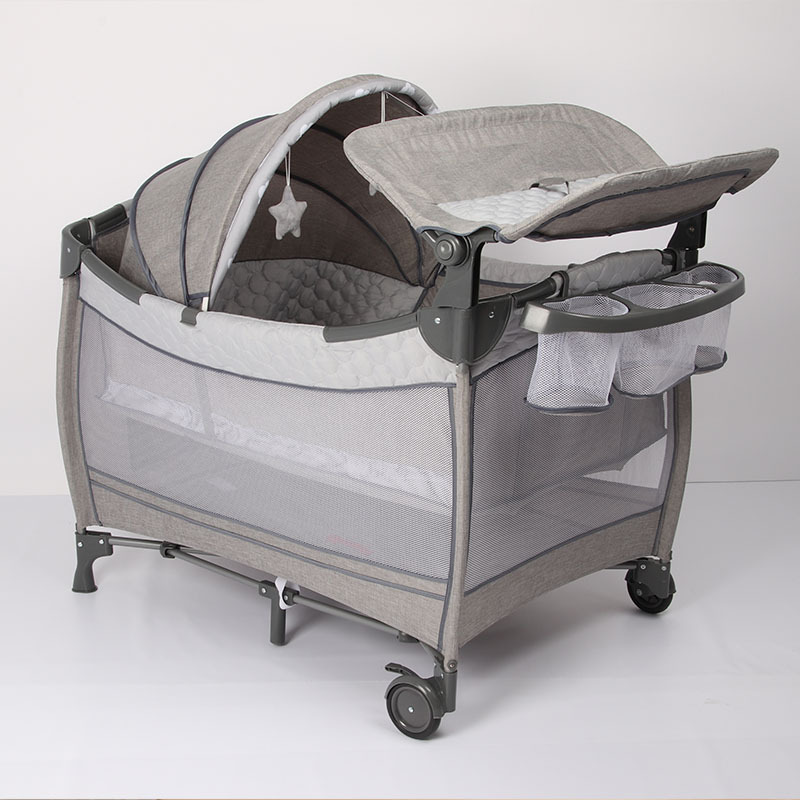 ¡Fabrica directa! Cama plegable para bebés, cama grande, cama multifuncional para bebés recién nacidos, cama de cuna